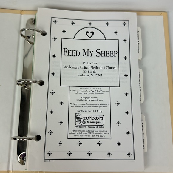 Vtg Feed My Sheep Cookbook Vandemere NC United Methodist Church Recipes - Picture 7 of 16